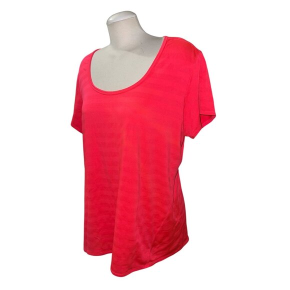 Active Life Womens Bright Pink Short Sleeve Scoop Neck Activewear Top XXL Polyes - Picture 5 of 8
